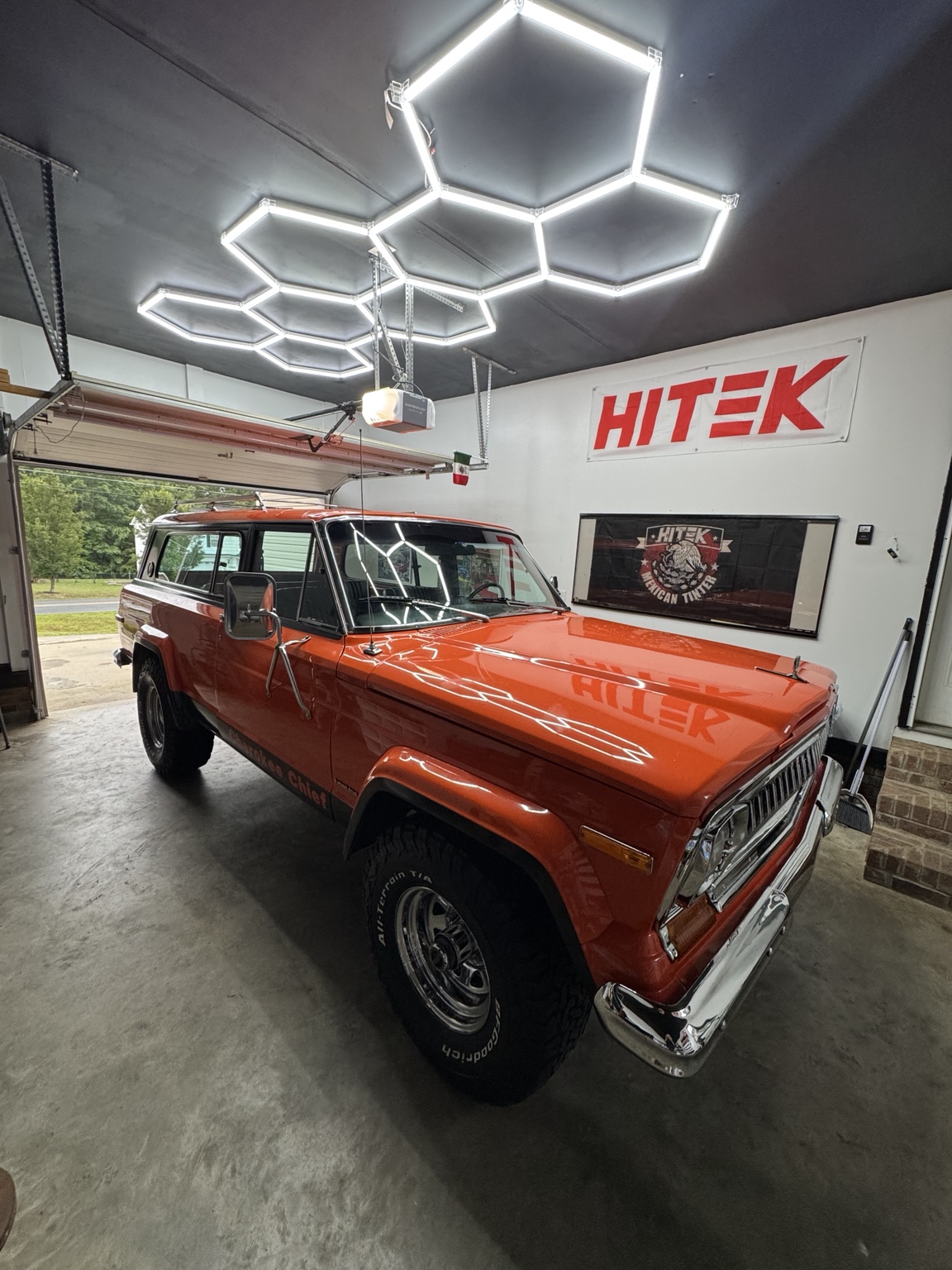Vehicle inside the JTS Tinting shop